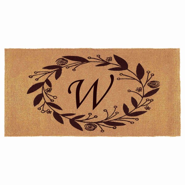 Calloway Mills Monogram Door Mat, Coir, Black, Natural, 36 in W x 72 in L 103363672W - main